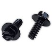 License Plate Slotted Hex Washer Head License Plate Screws, Black. Used on many Ford vehicles. 